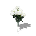 Artificial Flower Rose Bunch White 17inch 1Sprig
