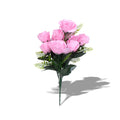Artificial Flower Rose Bunch Pink 17inch 1Sprig