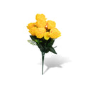 Artificial Flower Roses Bunch Yellow 17inch 1Sprig