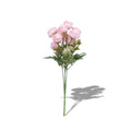 Artificial Flower Button Rose Bunch Pink and White 12inch 1Sprig
