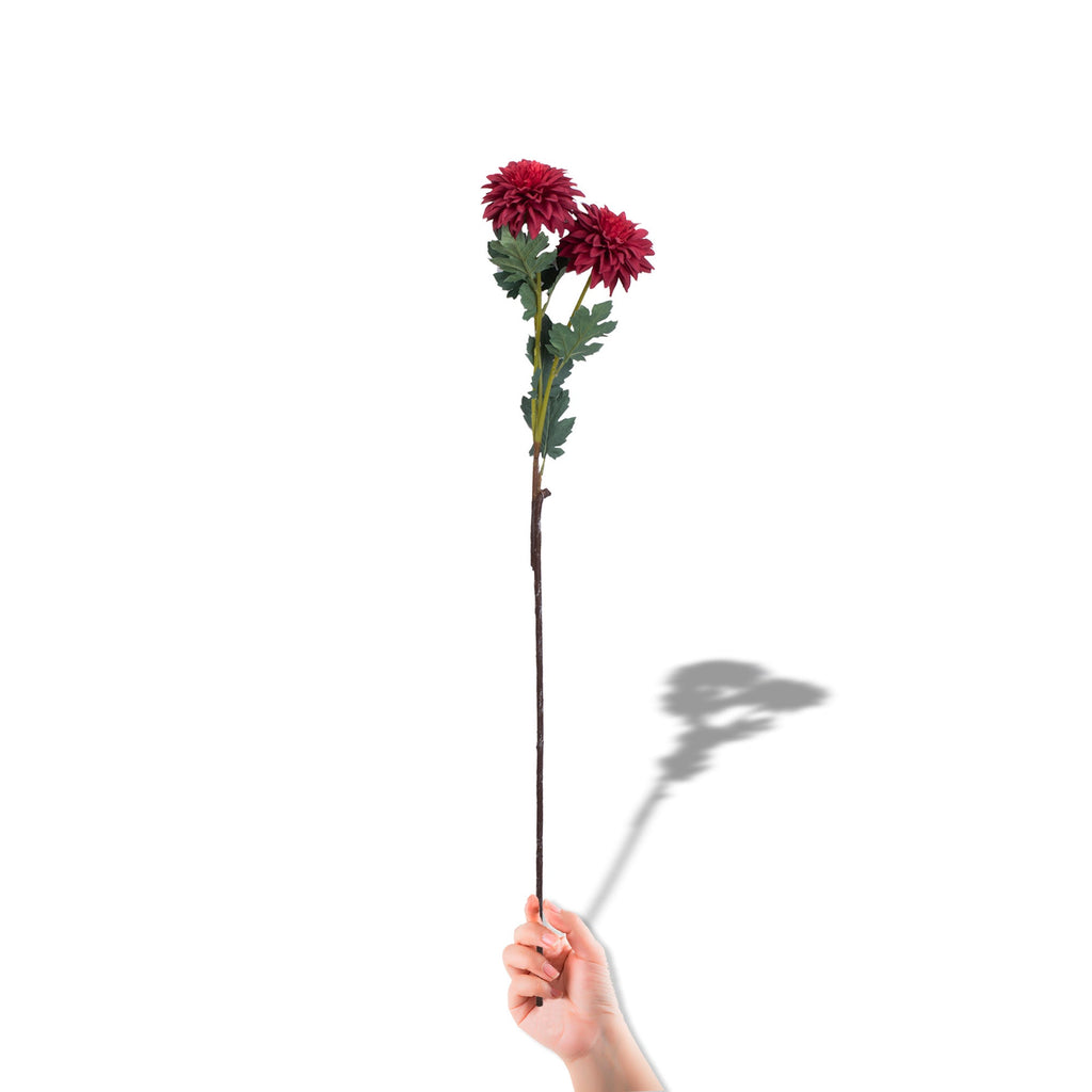 Artificial Flower Dahlia Maroon 37inch 1Stem