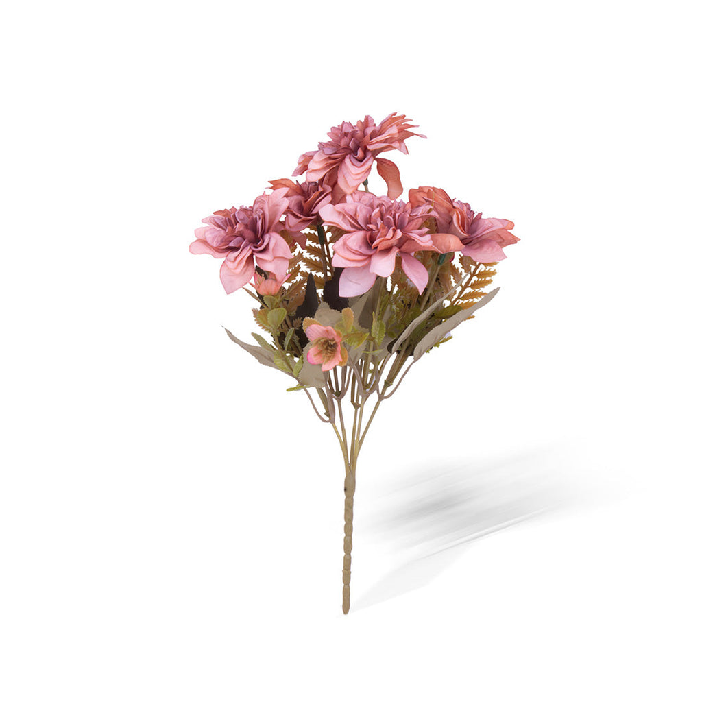 Artificial Flower Bridal Bouquet Medium Coral 12inch 1Sprig