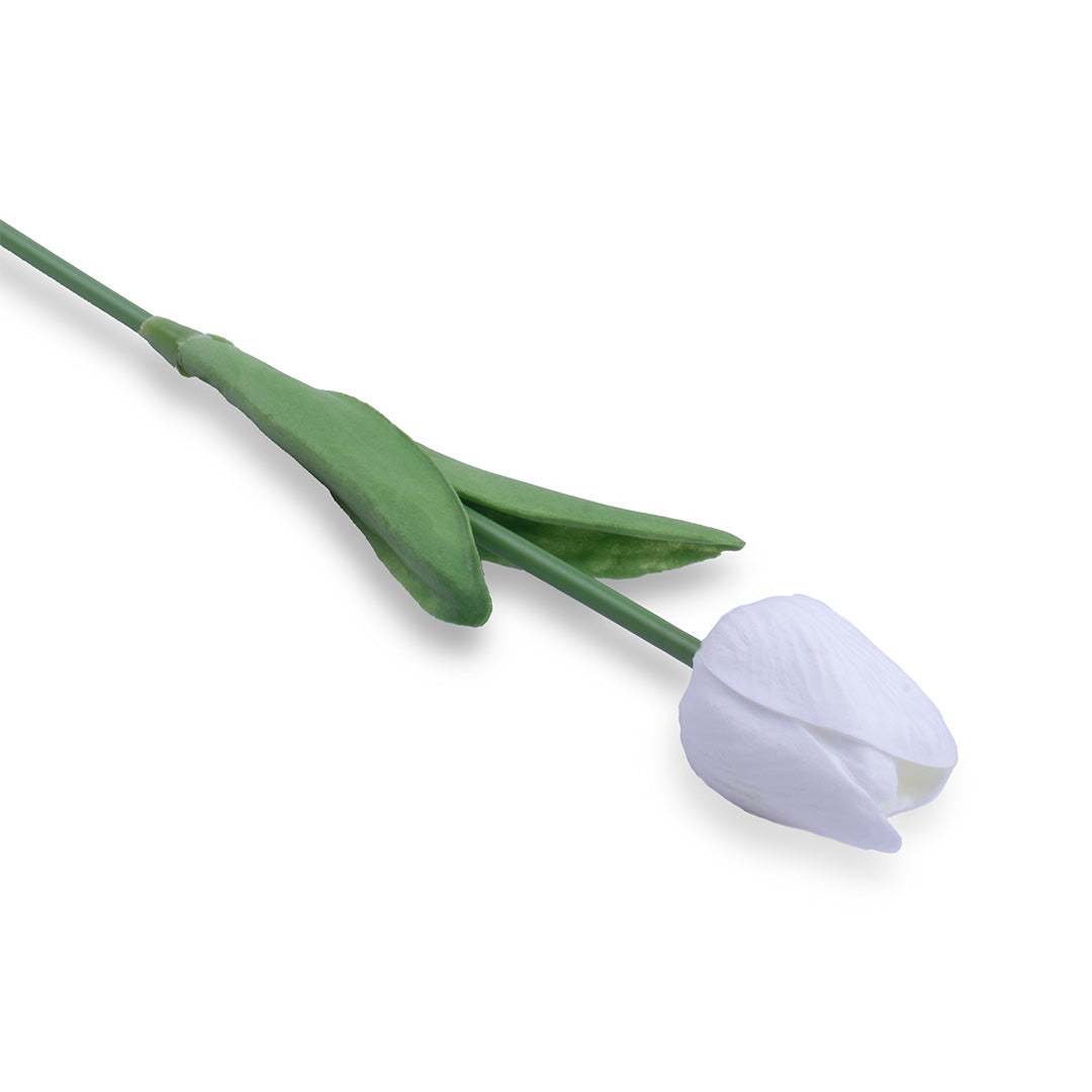 Artificial Flower Tulip White 13inch 1pc