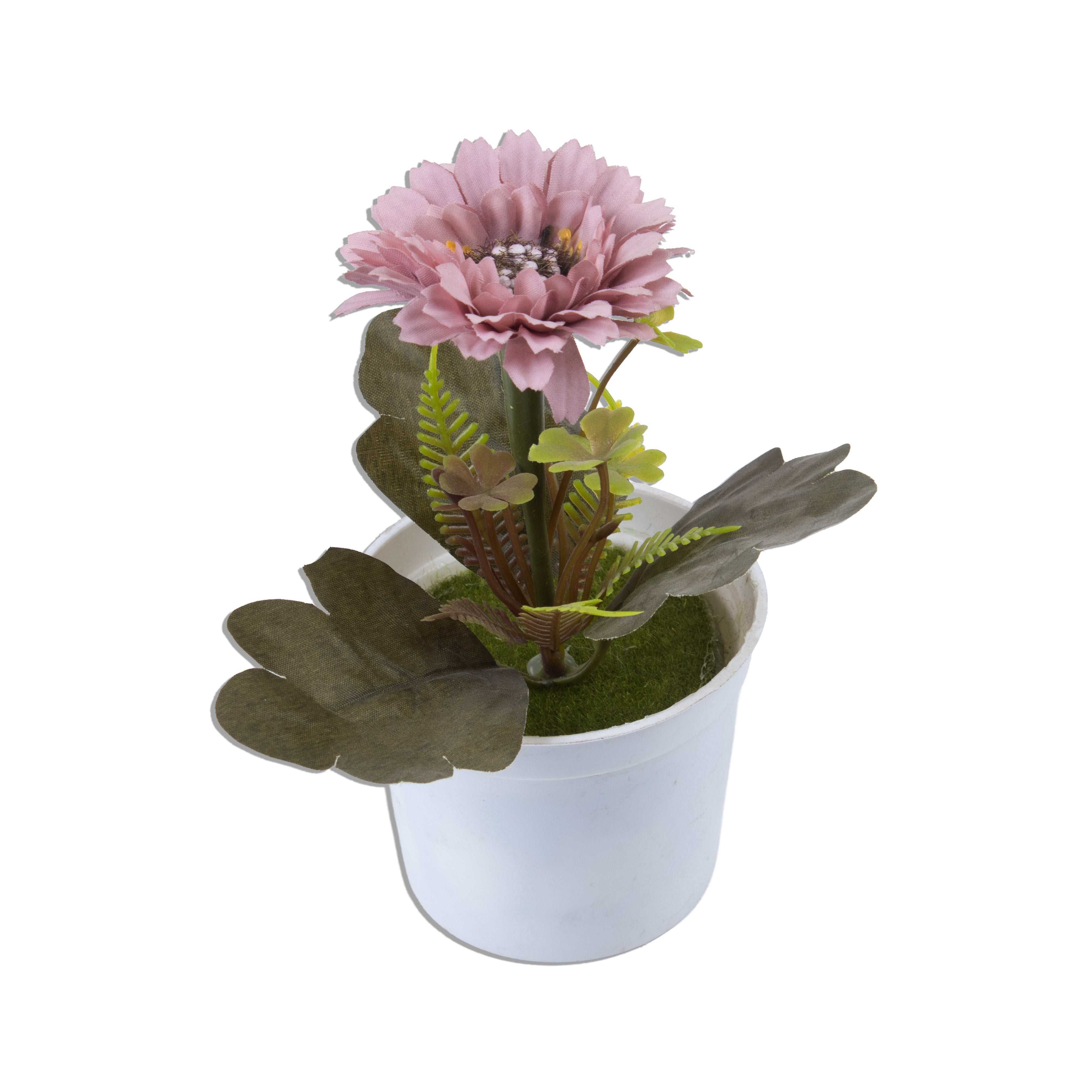 Artificial Flower in Ceramic Pot Peony Dusty Lavender 6X4inch 1pc