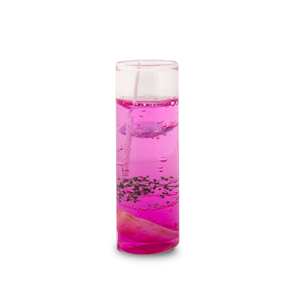 Scented Gel Candle in Glass Pink 8cm X 2.5cm 1pc