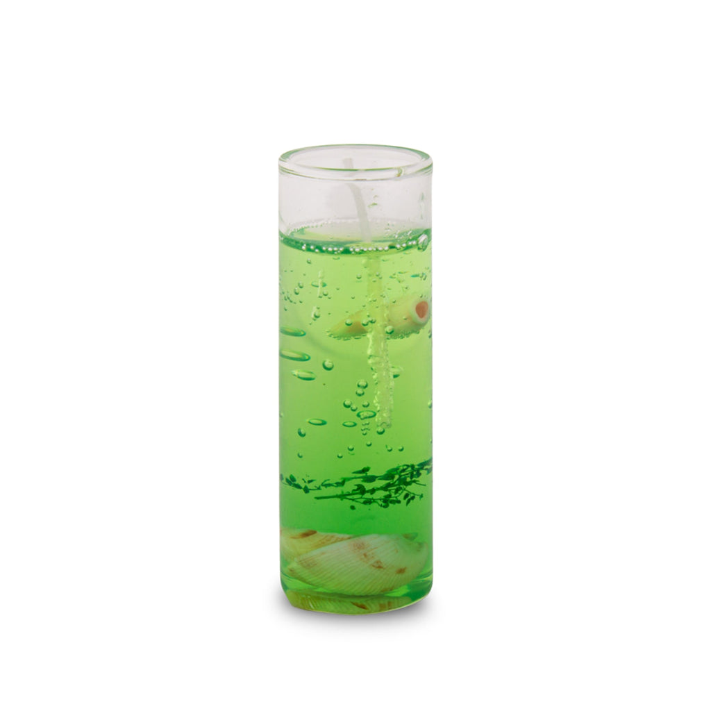 Scented Glass Gel Candle Green 8cm X 2.5cm 1pc