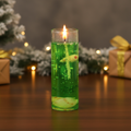 Scented Glass Gel Candle Green 8cm X 2.5cm 1pc