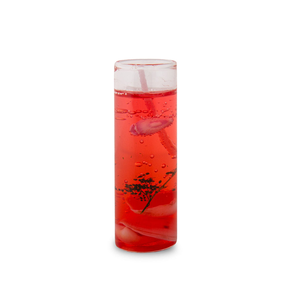 Scented Glass Gel Candle Red 8cm X 2.5cm 1pc