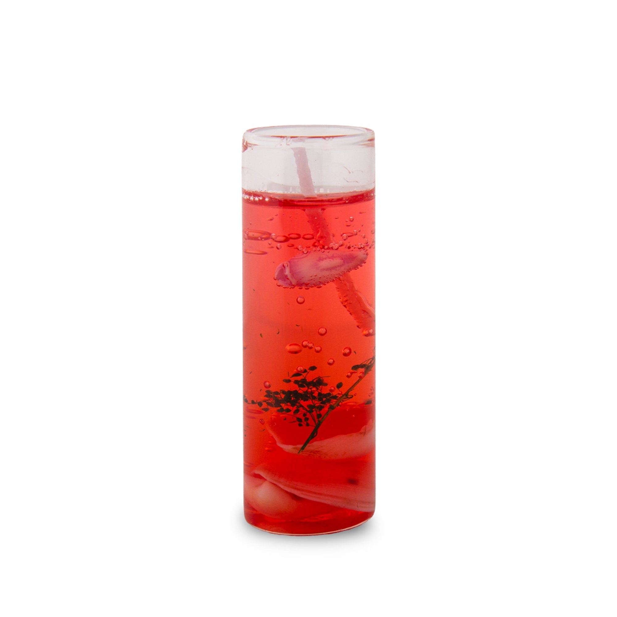Scented Glass Gel Candle Red 8cm X 2.5cm 1pc