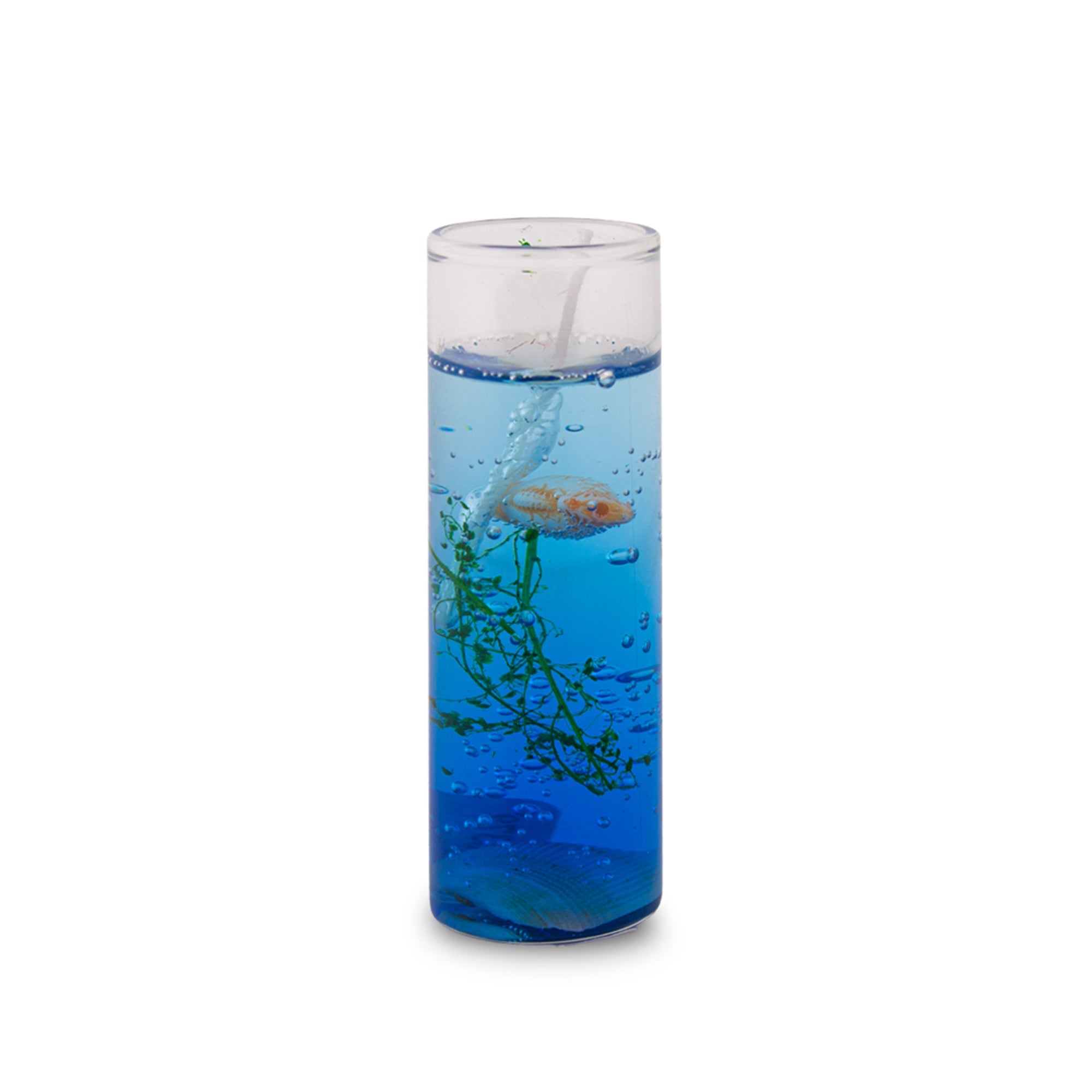 Scented Glass Gel Candle Blue 8cm X 2.5cm 1pc