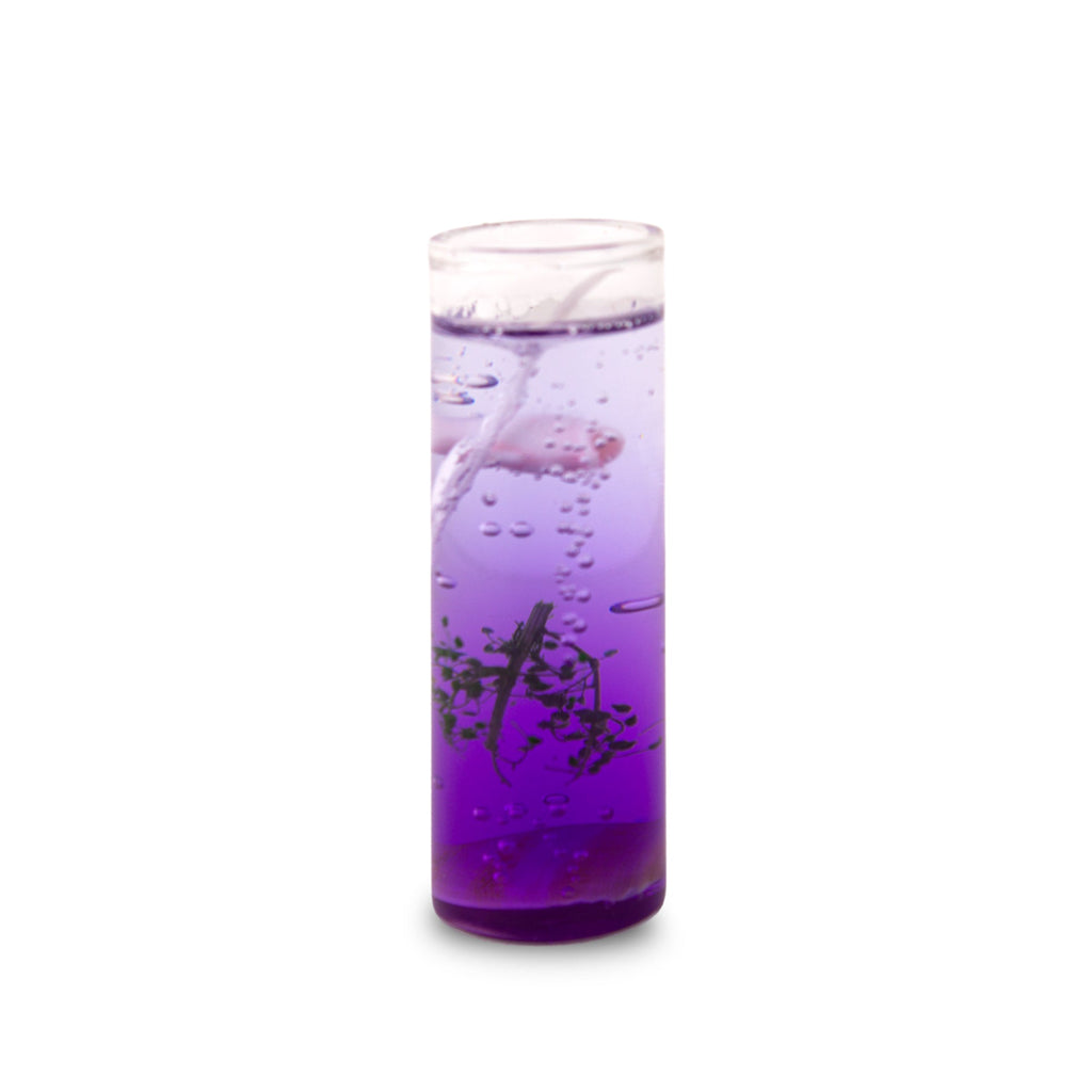 Scented Glass Gel Candle Purple 8cm X 2.5cm 1pc
