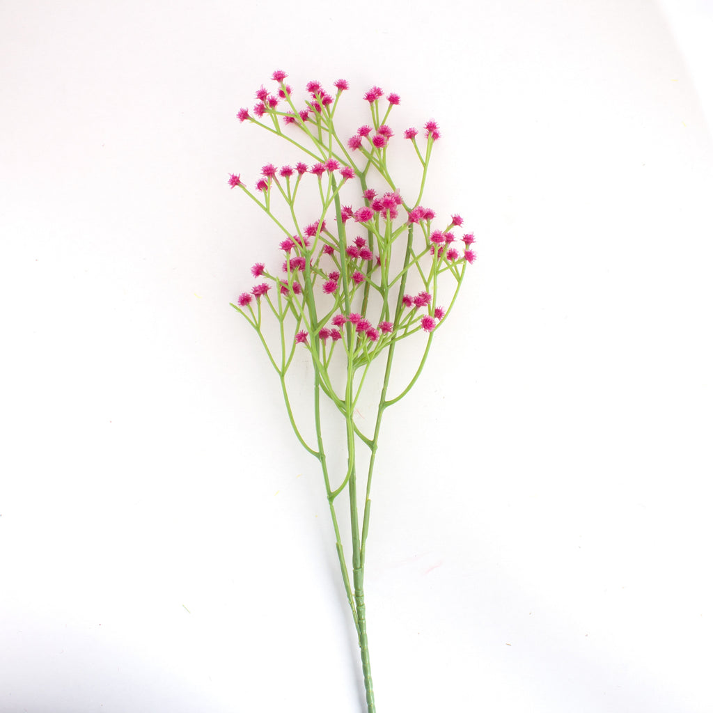 Artificial Flower Baby's Breath Silk Red Rose 4 Branches 65cm1 Bunch