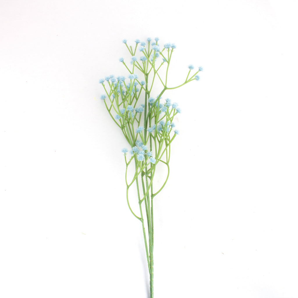 Artificial Flower Baby's Breath Silk Light Blue 4 Branches 65cm1 Bunch