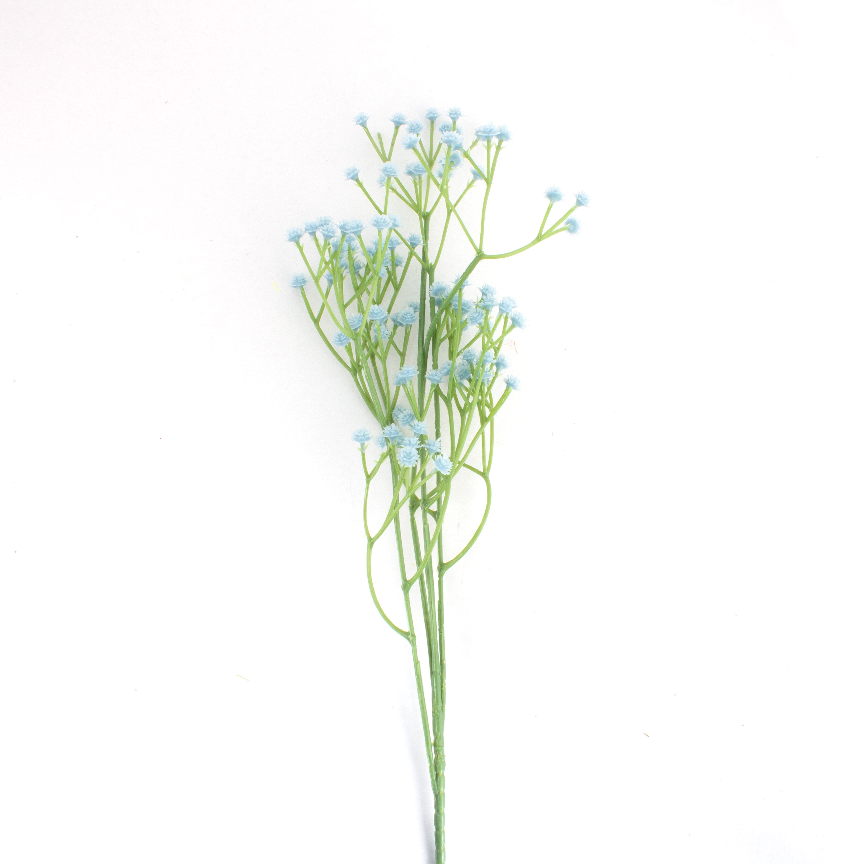 Artificial Flower Baby's Breath Silk Light Blue 4 Branches 65cm1 Bunch