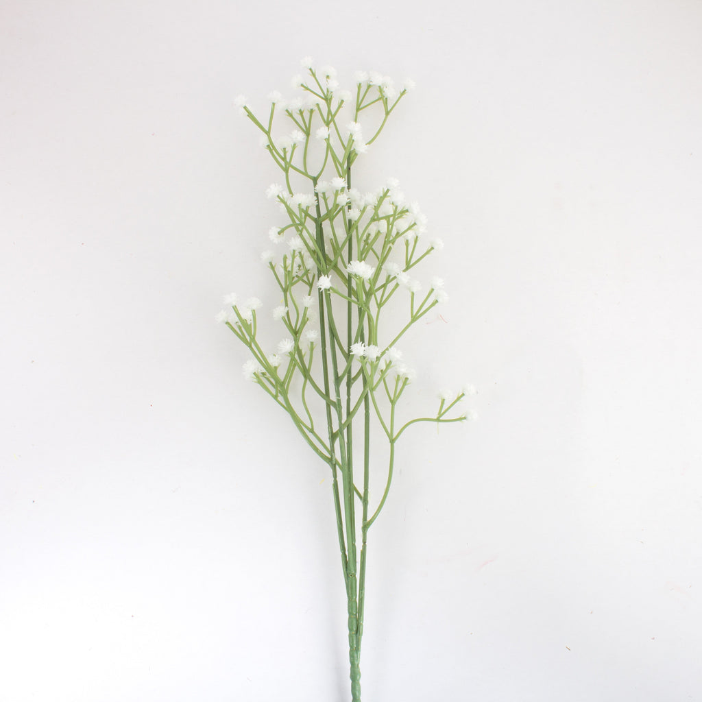 Artificial Flower Baby's Breath Silk White 4 Branches 65cm 1 Bunch