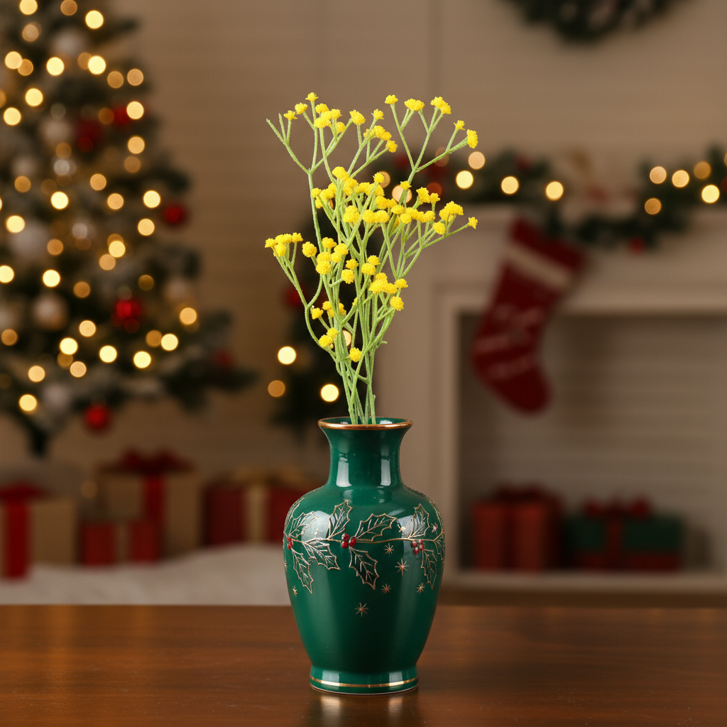 Artificial Flower Baby's Breath Silk Yellow 4 Branch 65cm1 Bunch