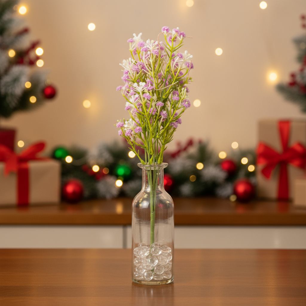 Artificial Flower Baby's Breath Silk Pink 5 Branches 26cm1 Bunch