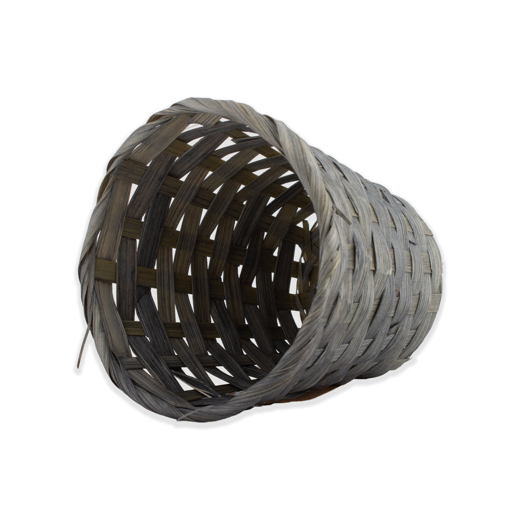 Bamboo Gift Basket Mini 10 x 11cm Dark Grey 1pc