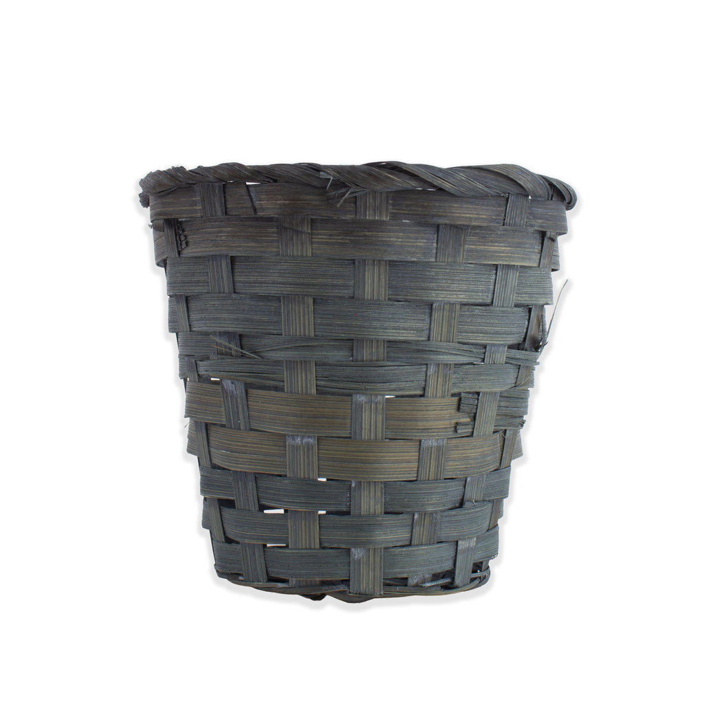 Bamboo Gift Basket Mini 10 x 11cm Grey 1pc