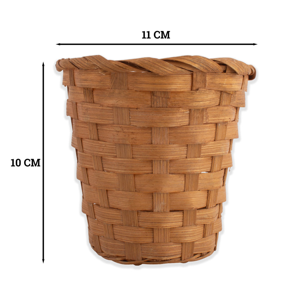 Bamboo Gift Basket Mini 10 x 11cm Brown 1pc