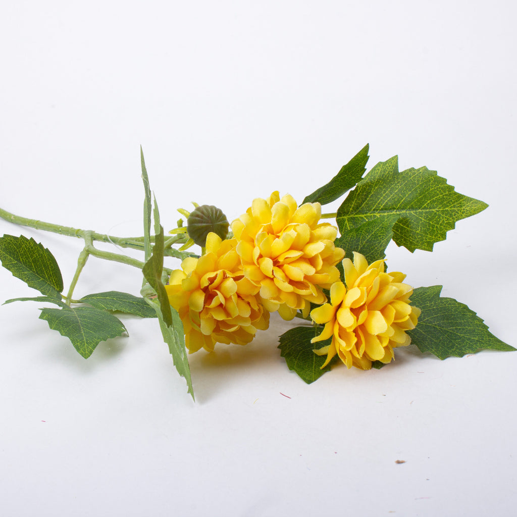 Artificial Flower Dahlia 16cm Yellow 1pc