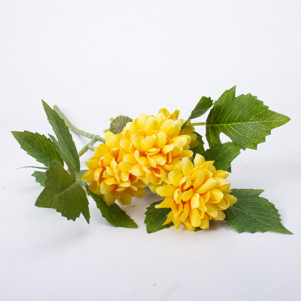 Artificial Flower Dahlia 16cm Yellow 1pc