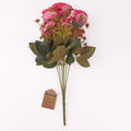 Artificial Flower Rose Bouquet 30cm Pink 1 Bunch