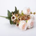 Artificial Flower Rose Bouquet 30 cm Off White 1 Bunch