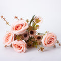 Artificial Flower Rose Bouquet 30cm Light Pink 1 Bunch