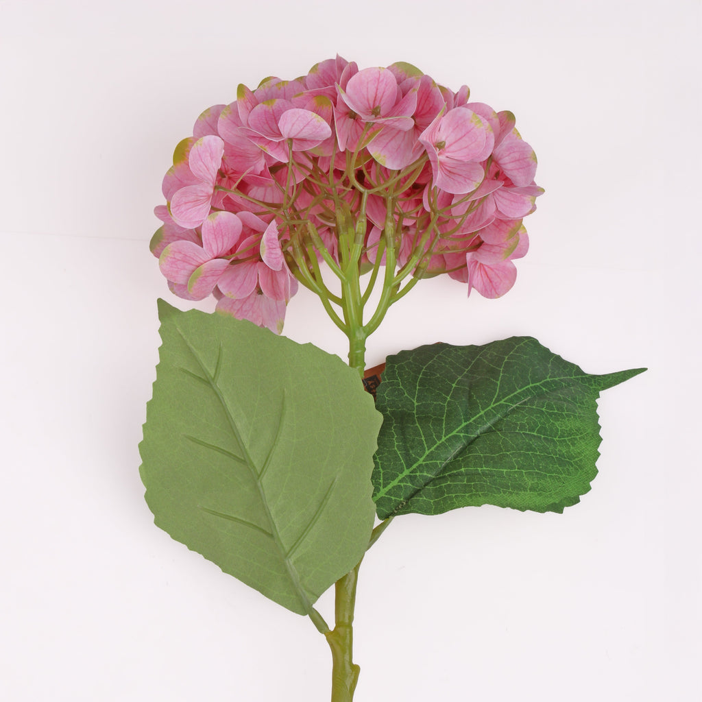 Artificial Flower Hydrangea 16cm Pink 1stem