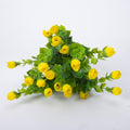 Artificial Flower Mini Rose 8cm Yellow 1 Bunch