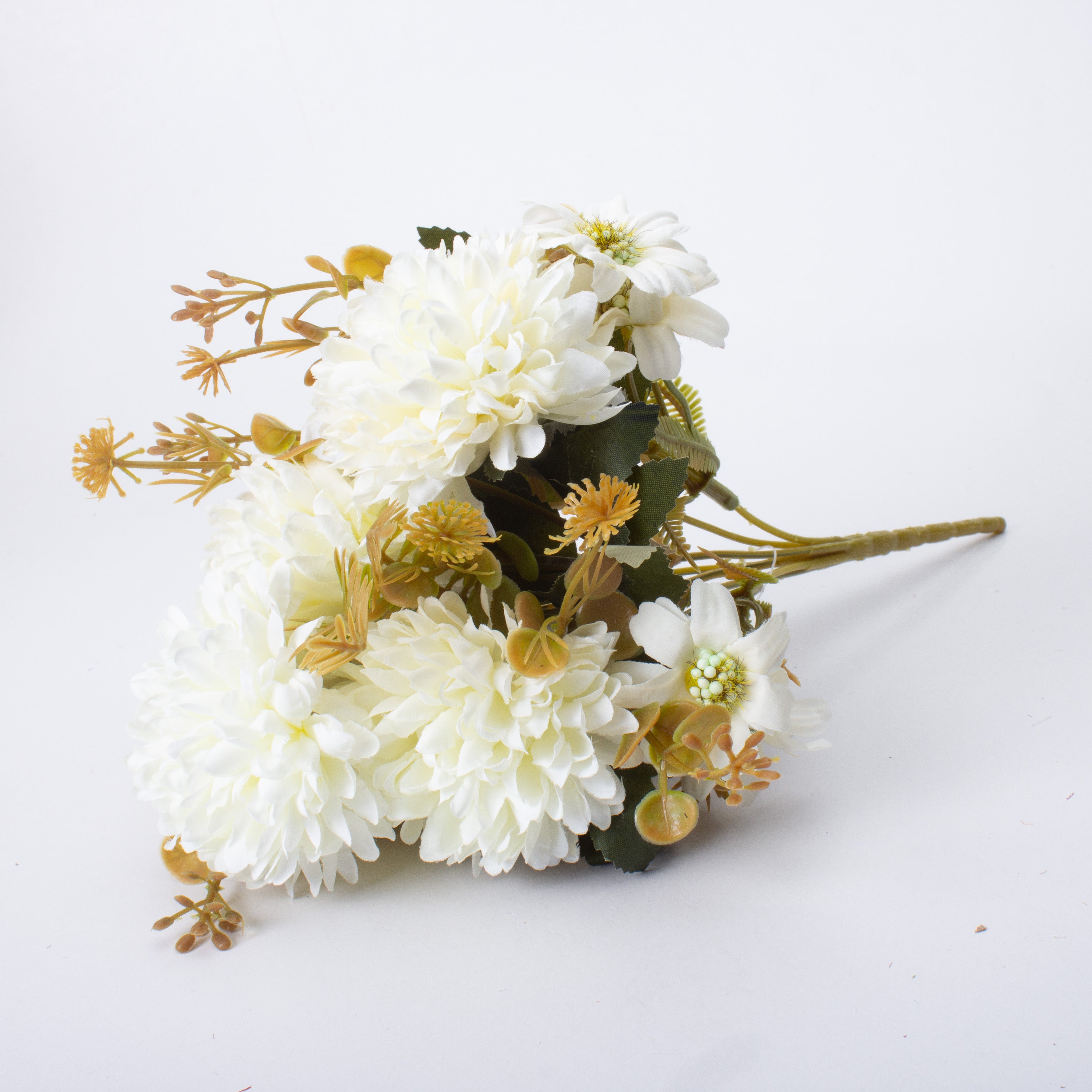 Artificial Flower Dahlia 12inch White 1 Bunch