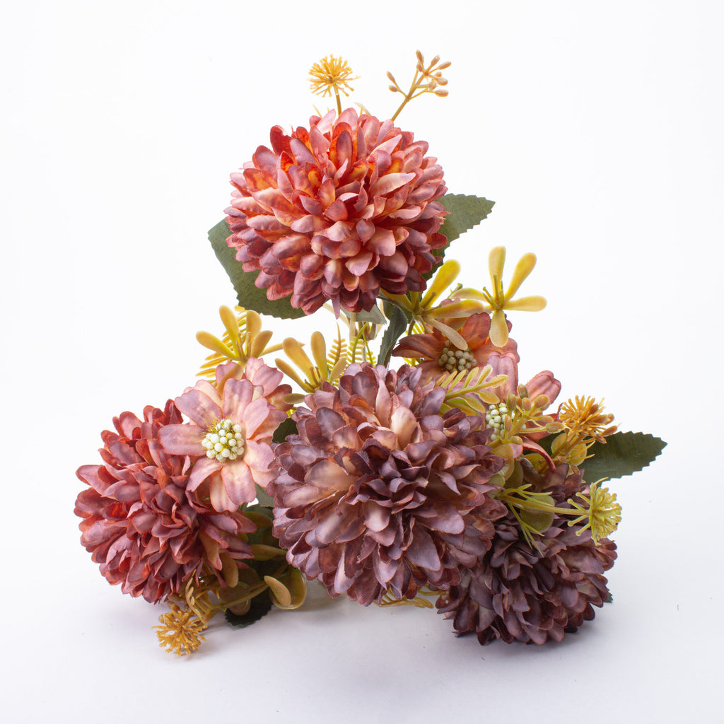 Artificial Flower Dahlia 12 inch Champagne 1 Bunch