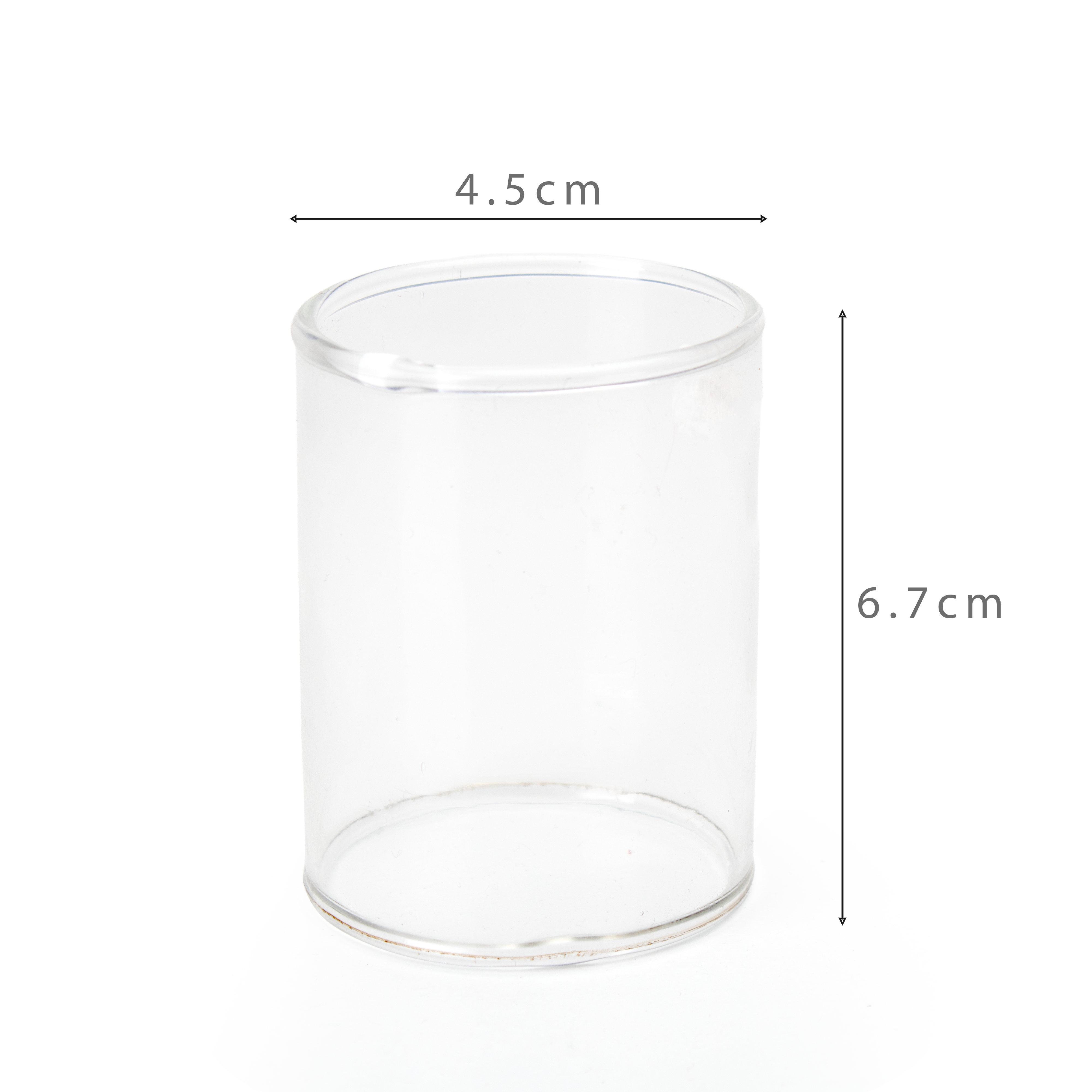 Glass Diya Cover 6.7 X 4.5cm 1pc