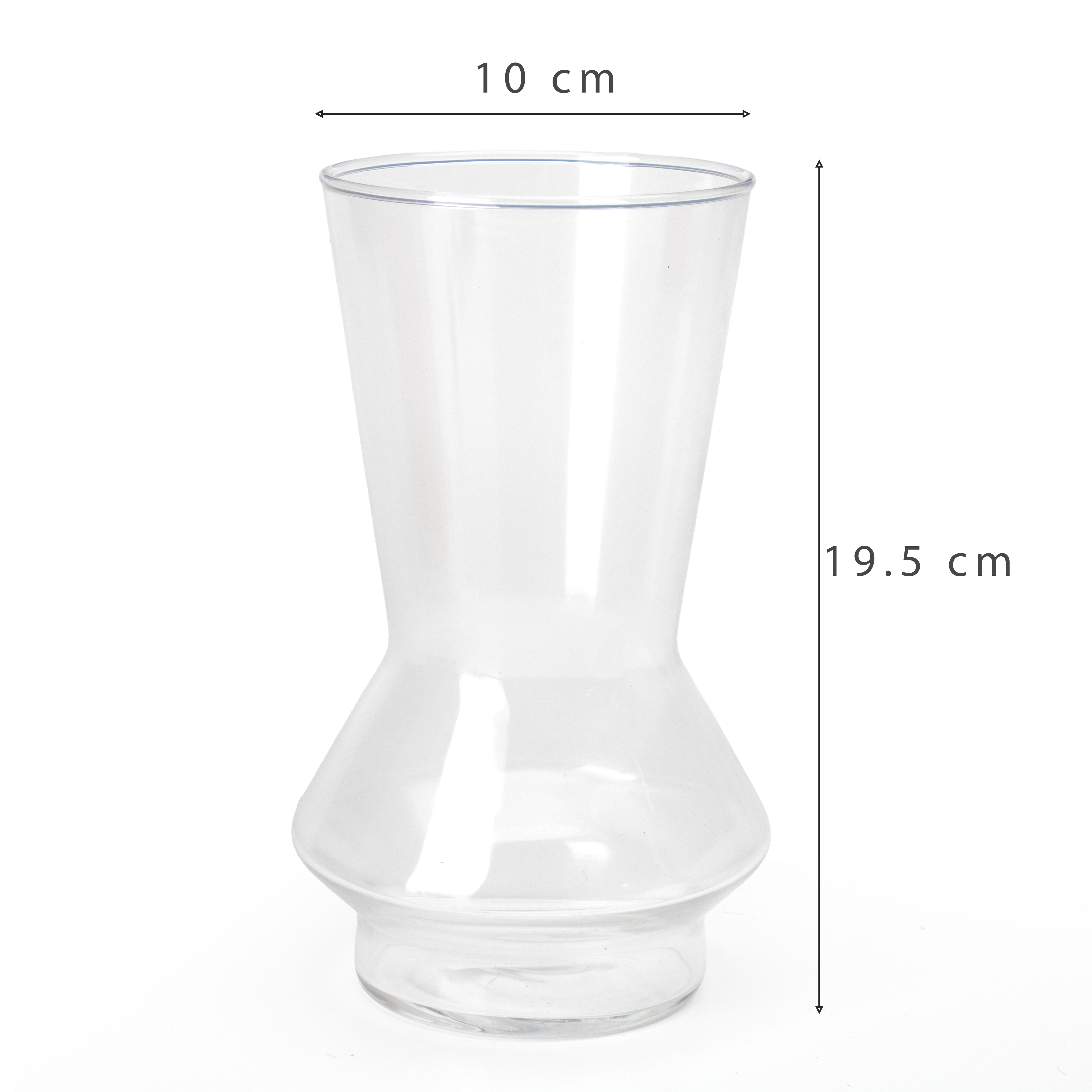 Crystal Glass Candle Holder Carafe Transparent 10 X 19.5cm 1pc