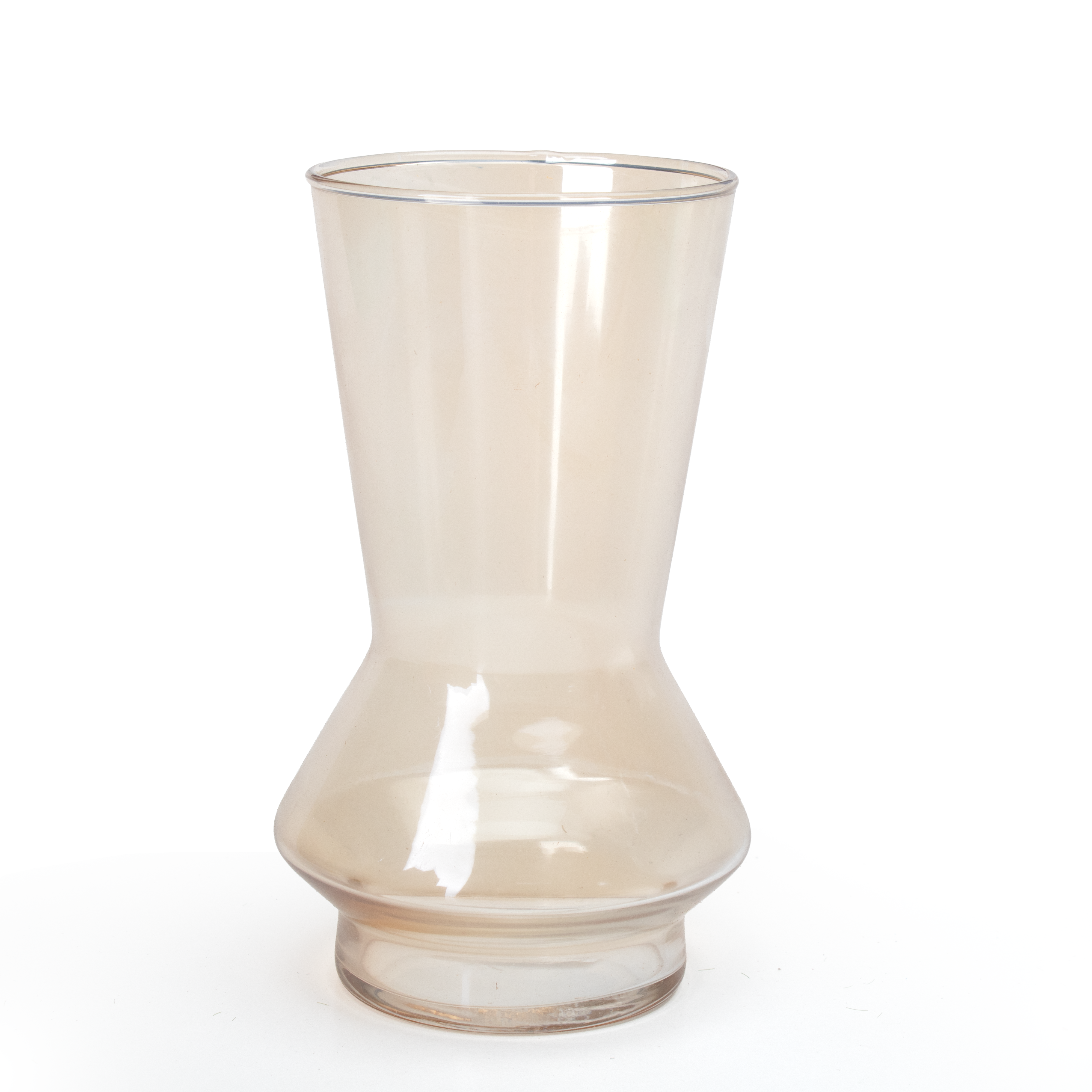 Crystal Glass Candle Holder Carafe Amber 10 X 19.5cm 1pc