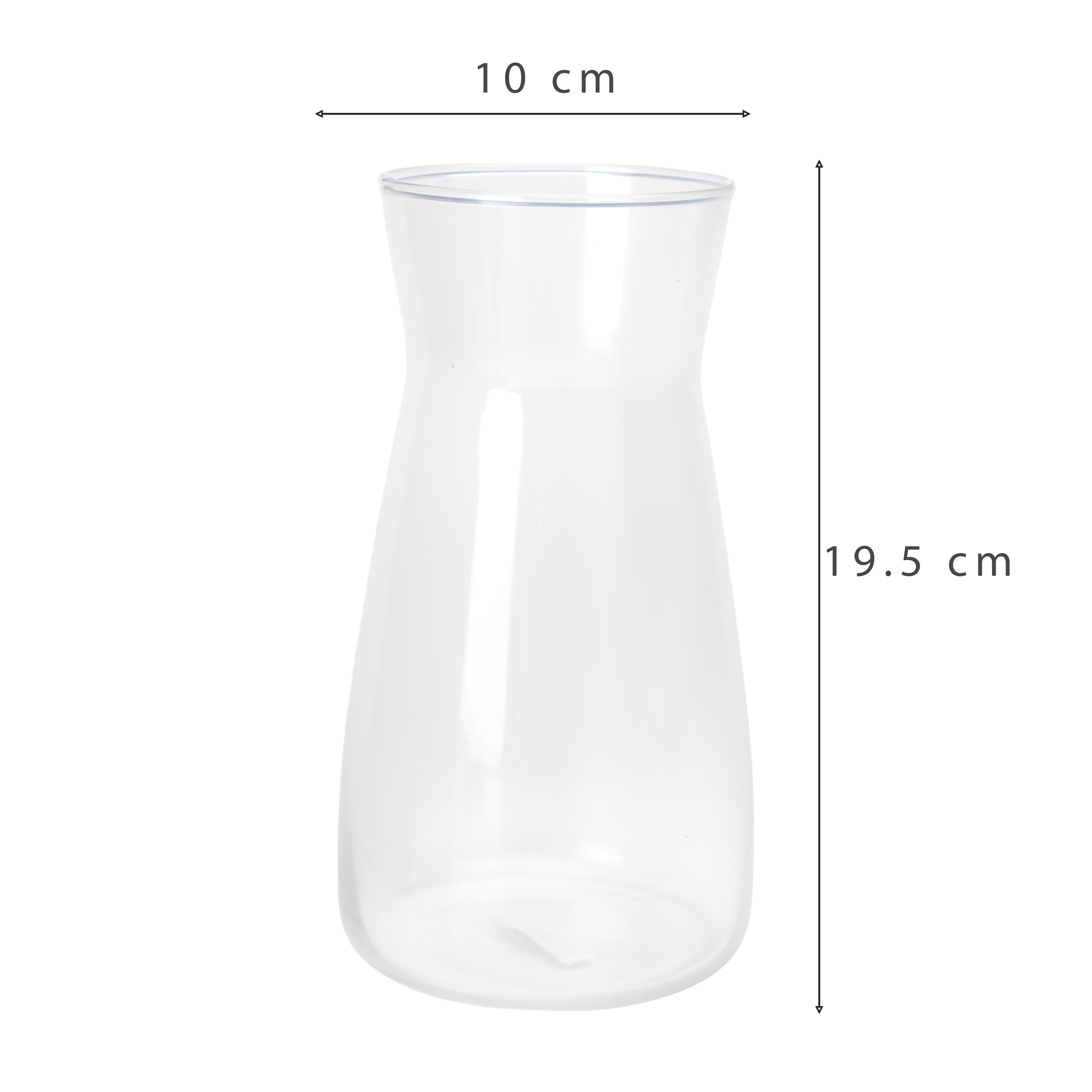 Crystal Glass Candle Holder Carafe Transparent 10 X 19.5cm 1pc IB