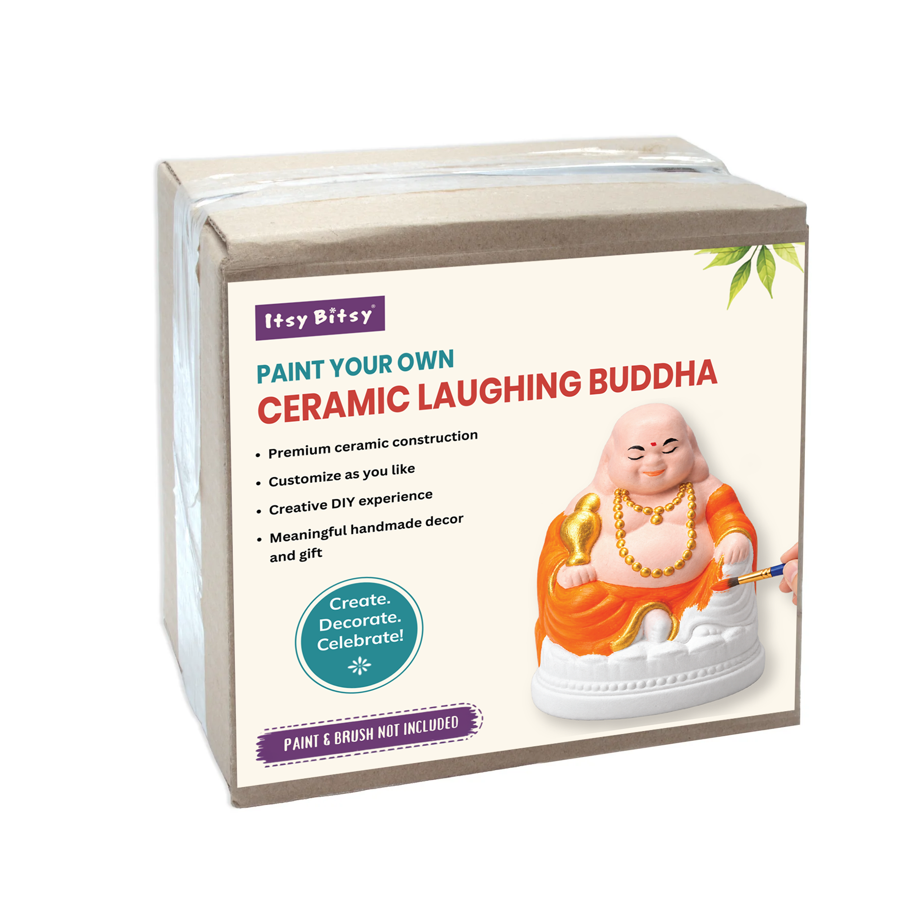 Paint Your Own Ceramic Laughing Buddha 9 x H 12cm 1pc Box