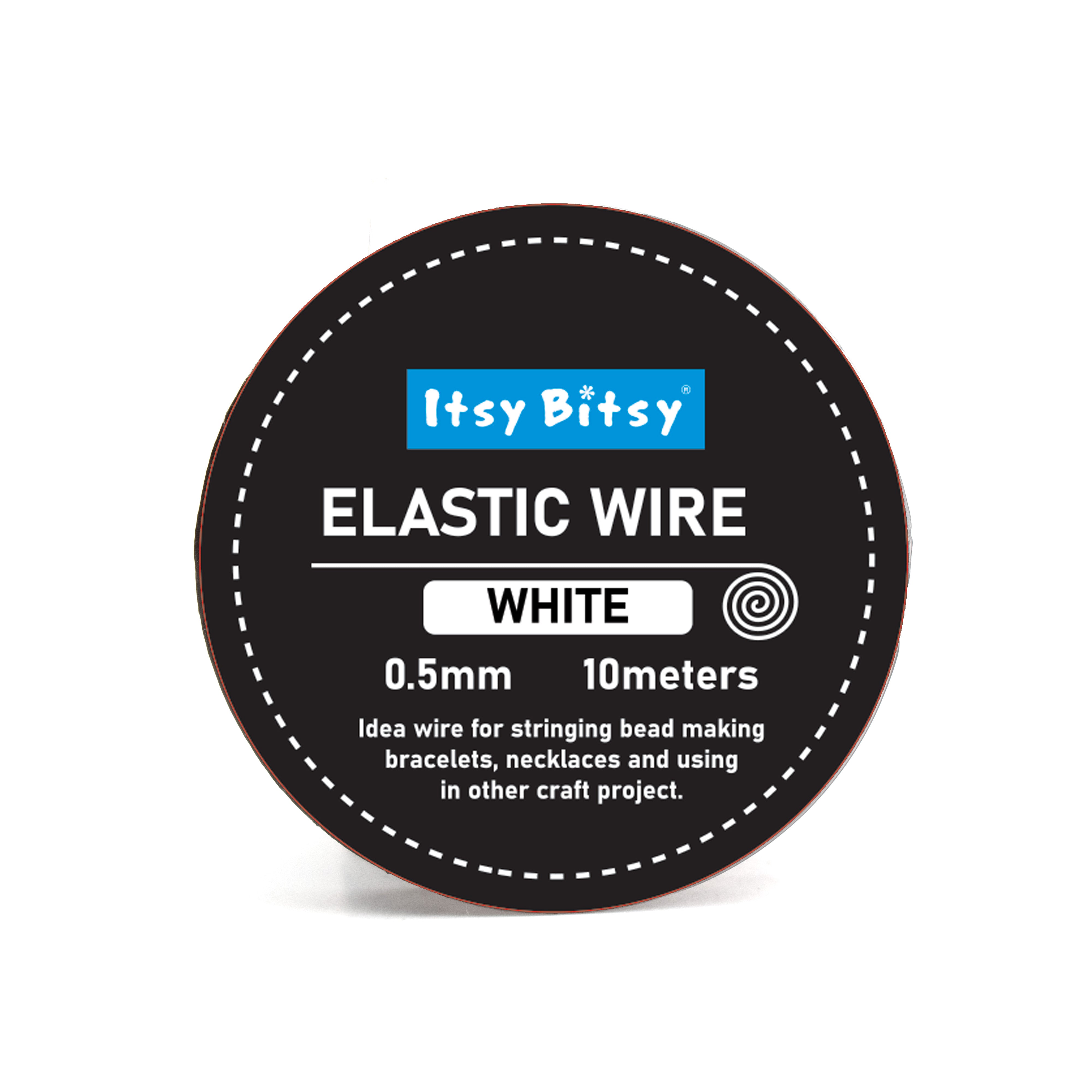 Elastic Wire 0.5Mm White 10Mtrs 1Pc Roll Ib