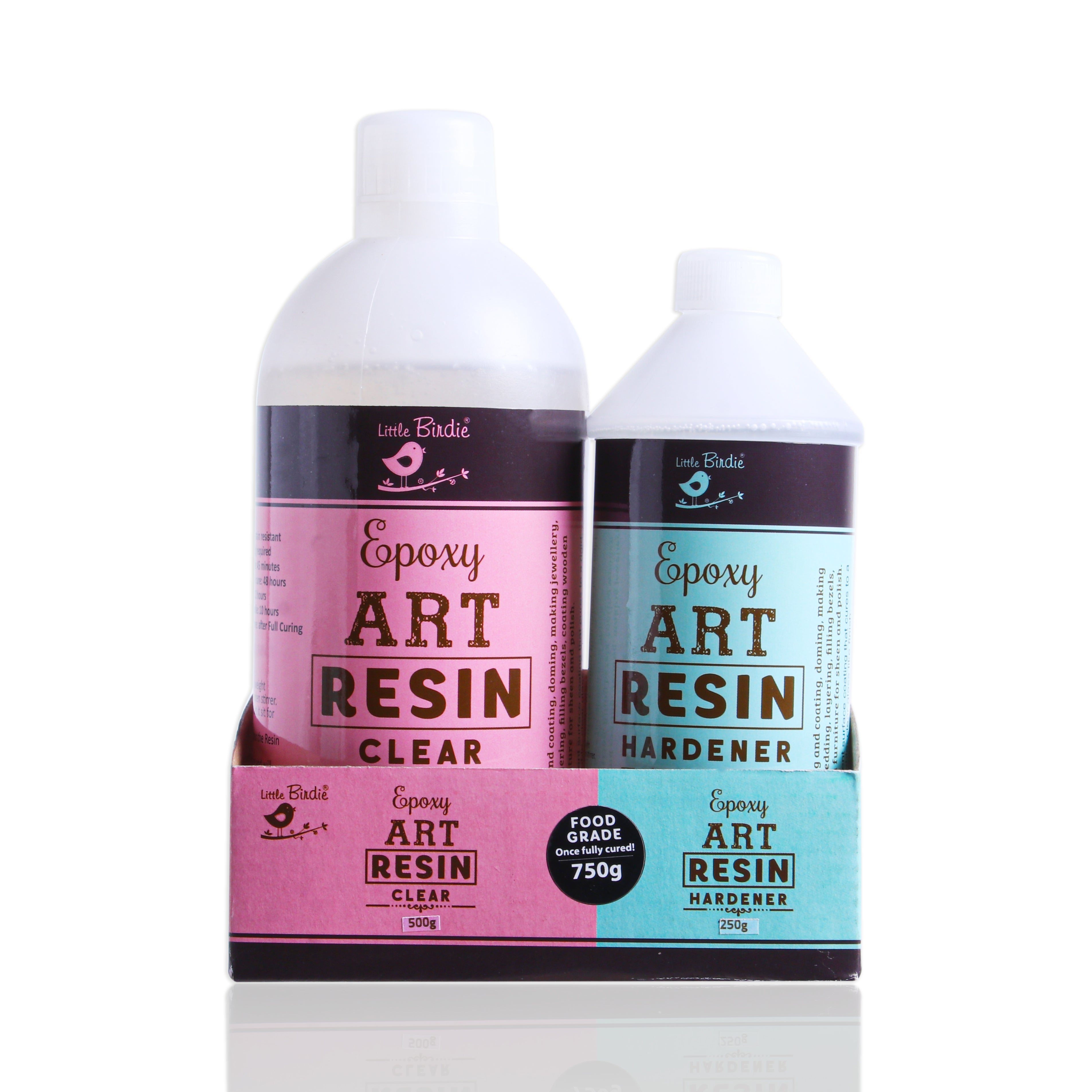 750gm - Epoxy Art Resin And Hardener Transparent Bottle