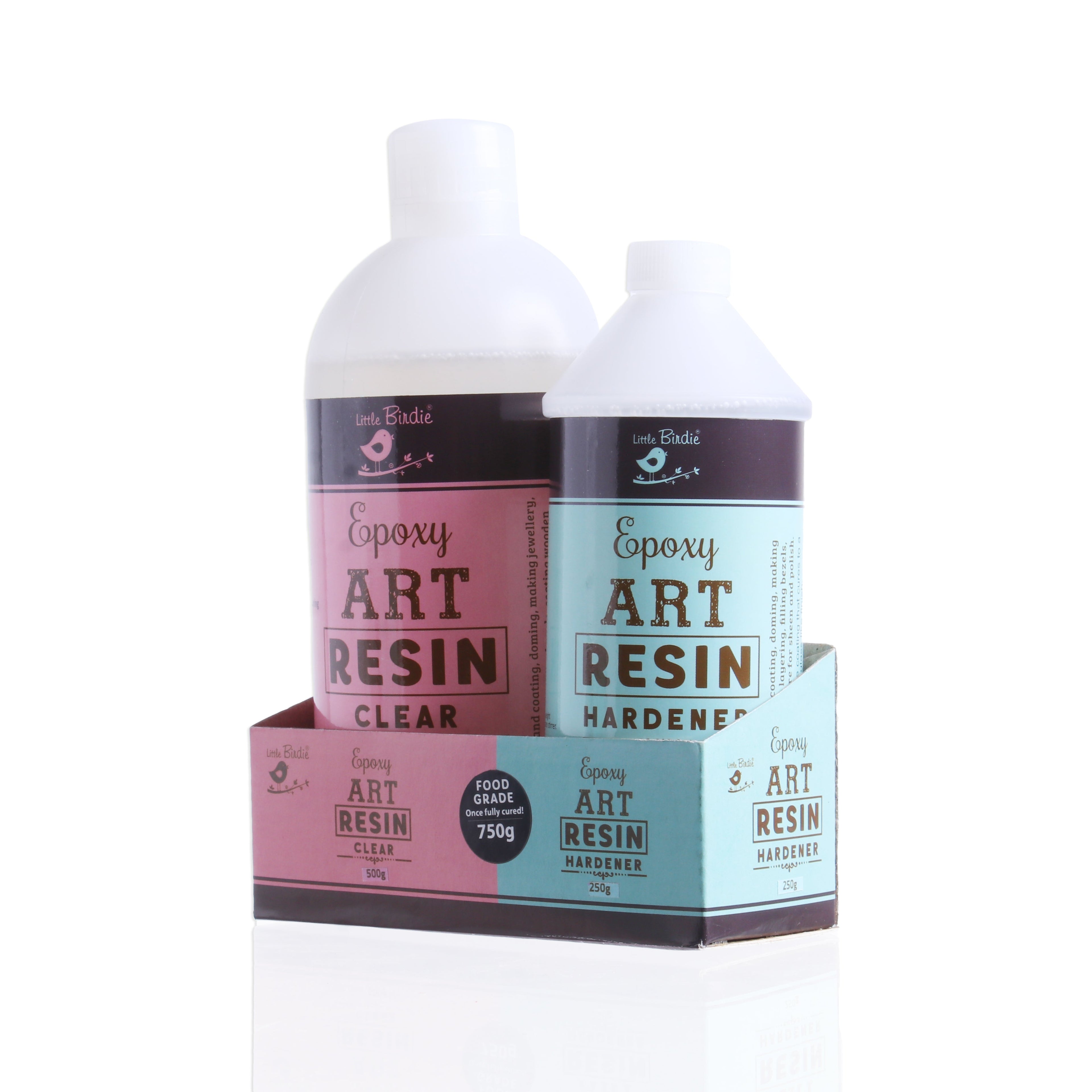 750gm - Epoxy Art Resin And Hardener Transparent Bottle