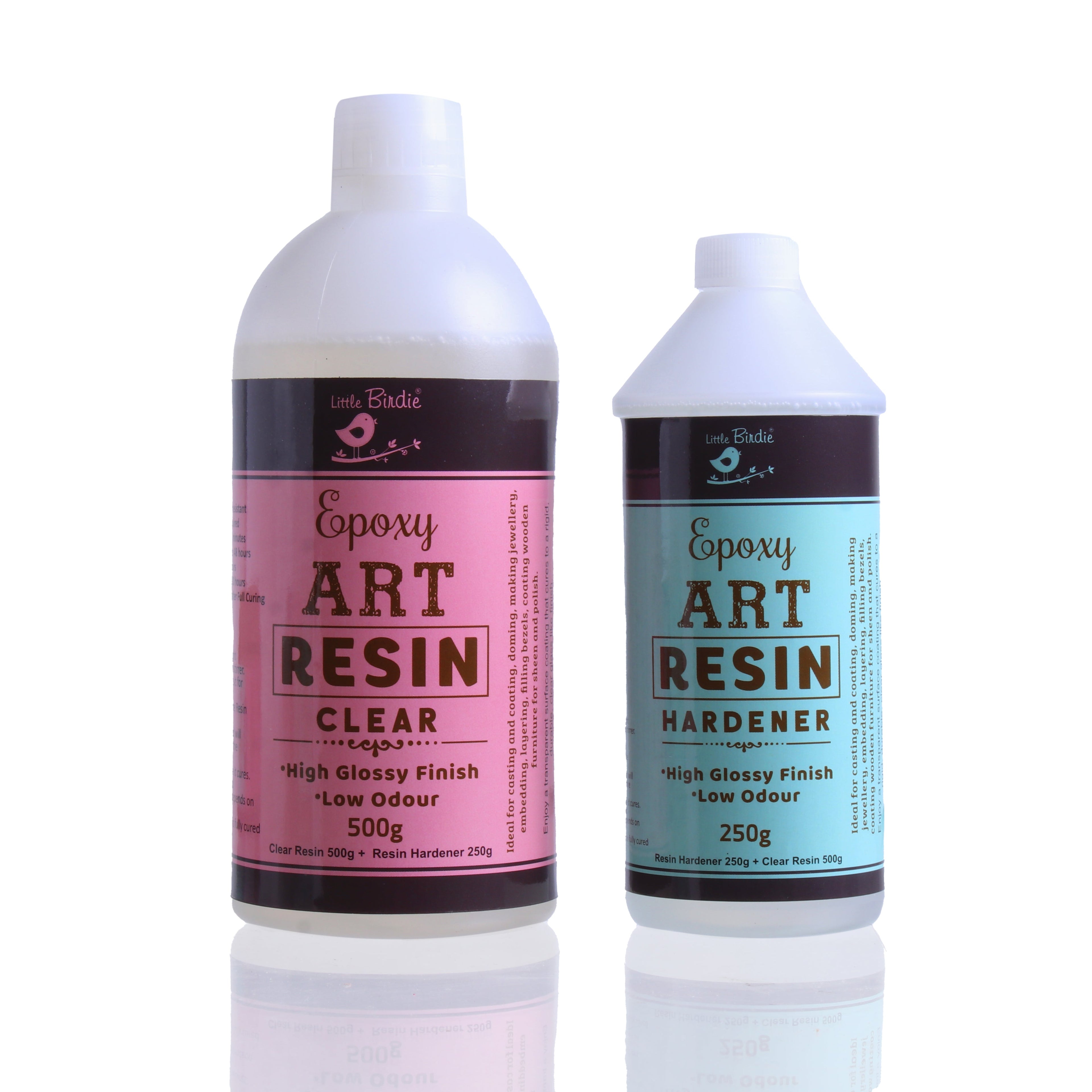 750gm - Epoxy Art Resin And Hardener Transparent Bottle