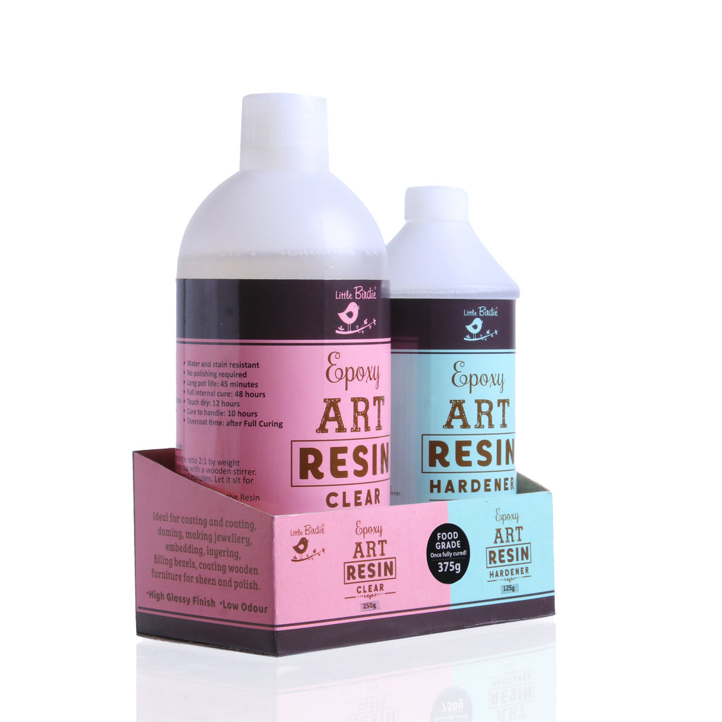 375gm - Epoxy Art Resin And Hardener Transparent Bottle