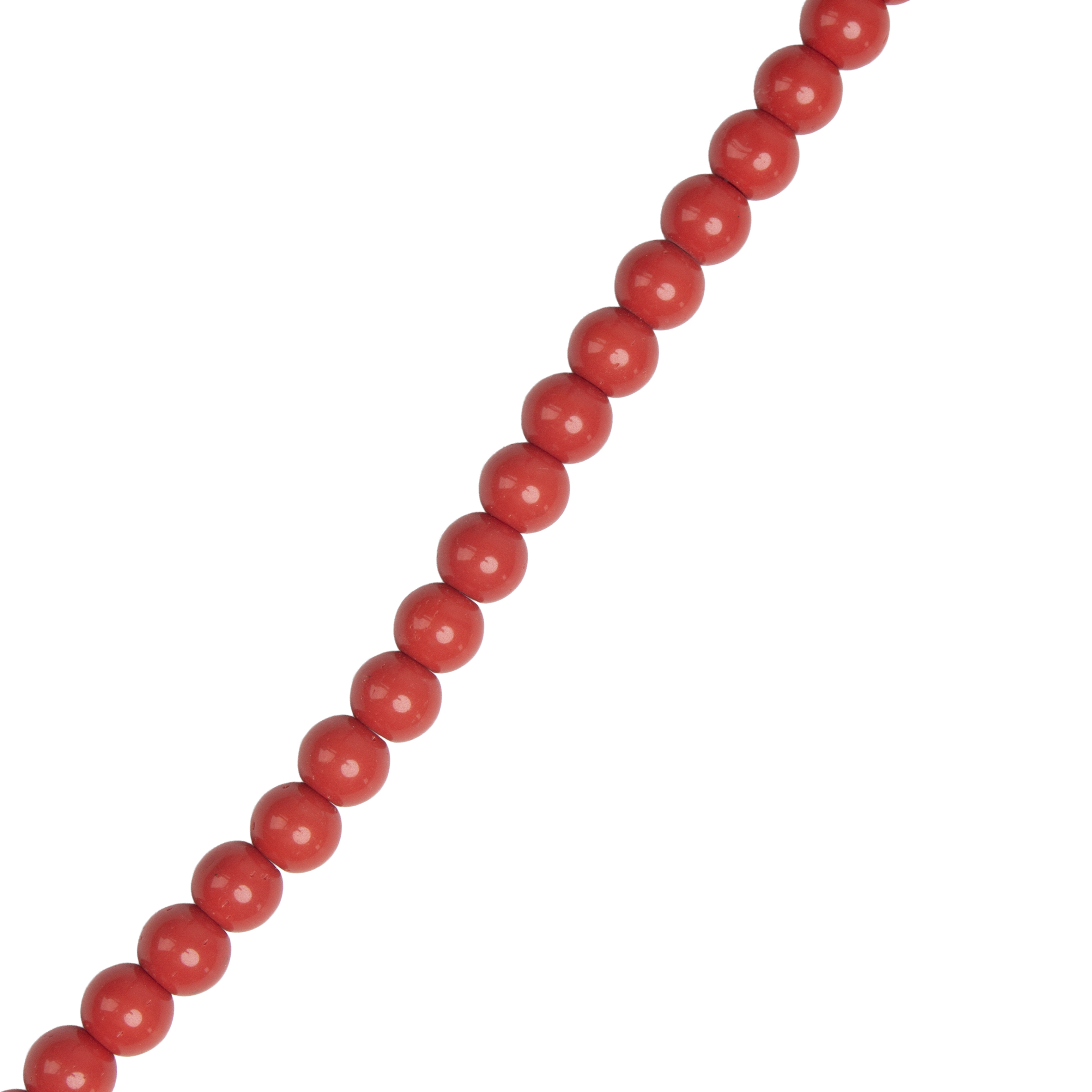 Glass Beads Round Ruby Red Approx 9.84mm 1 String