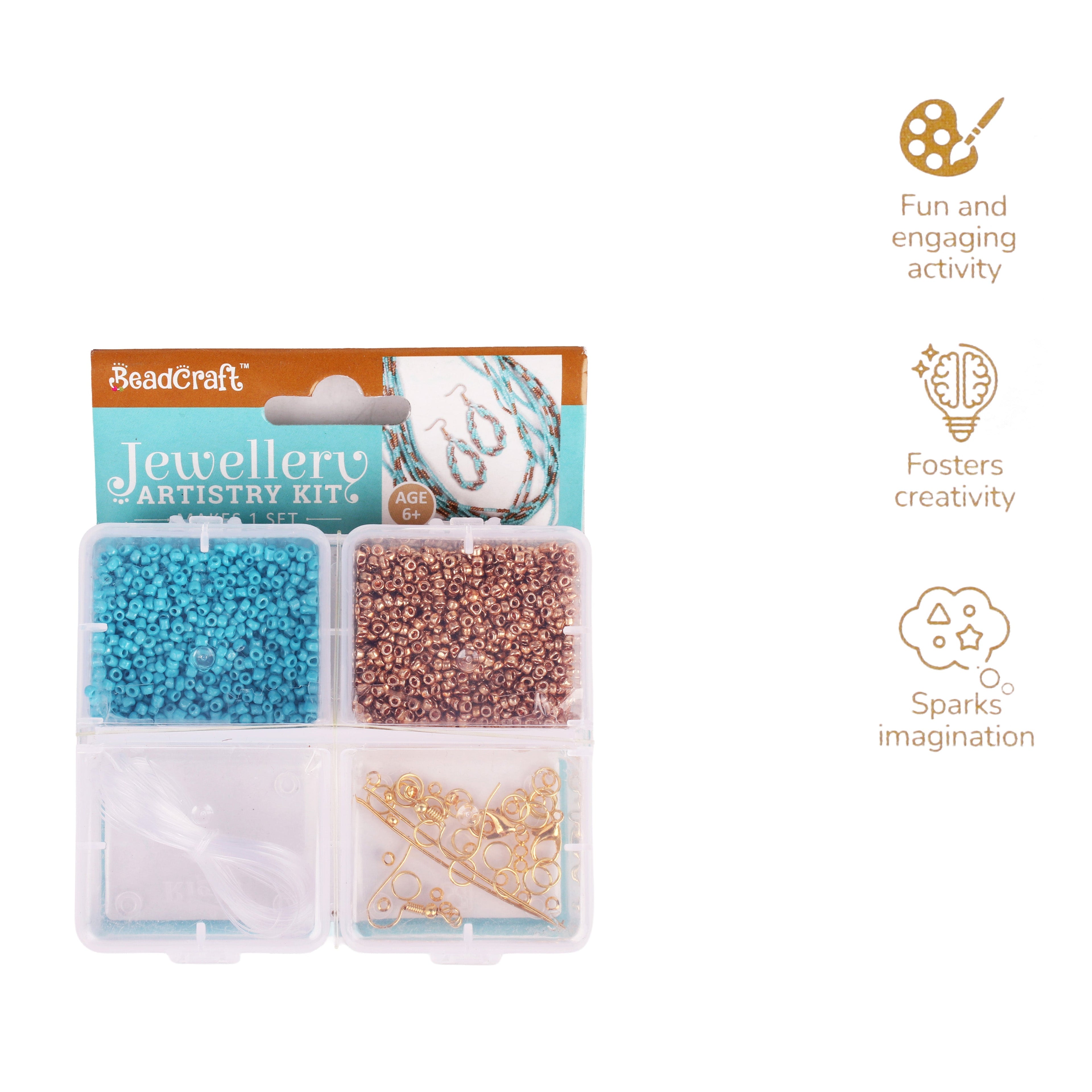 Jewellery Artistry Set Teal touch 4 Cavity Box