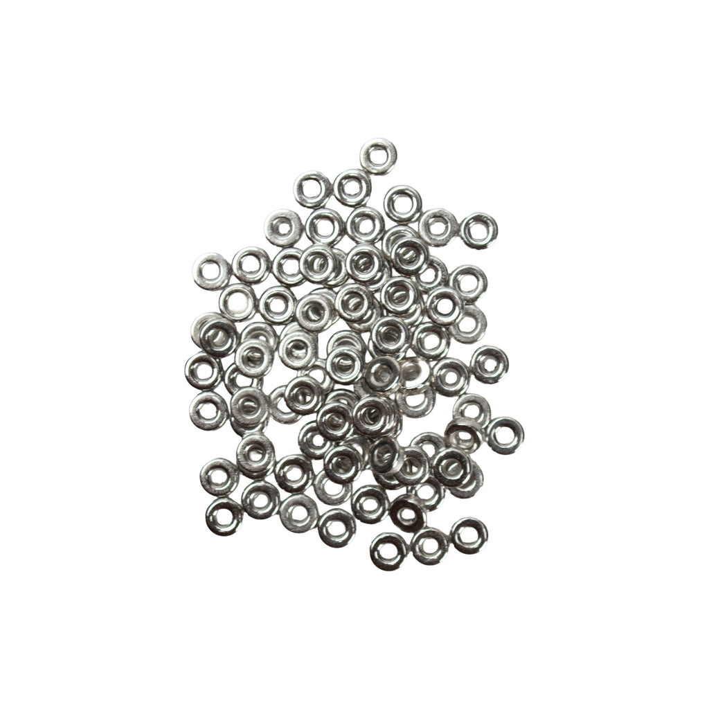 Jewellery Findings Metal Spacer Bead Circle Silver 5gm