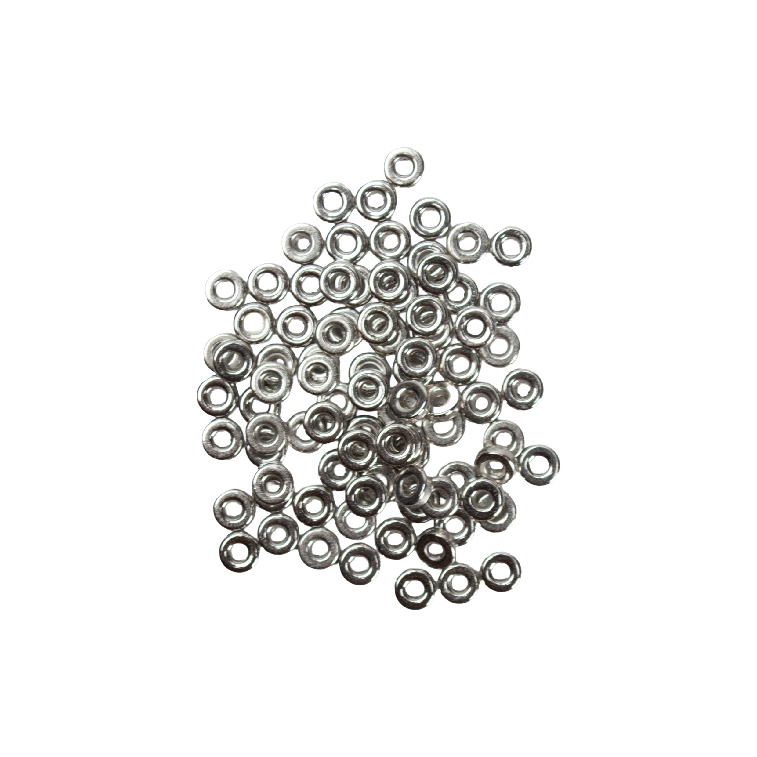 Jewellery Findings Metal Spacer Bead Circle Silver 5gm