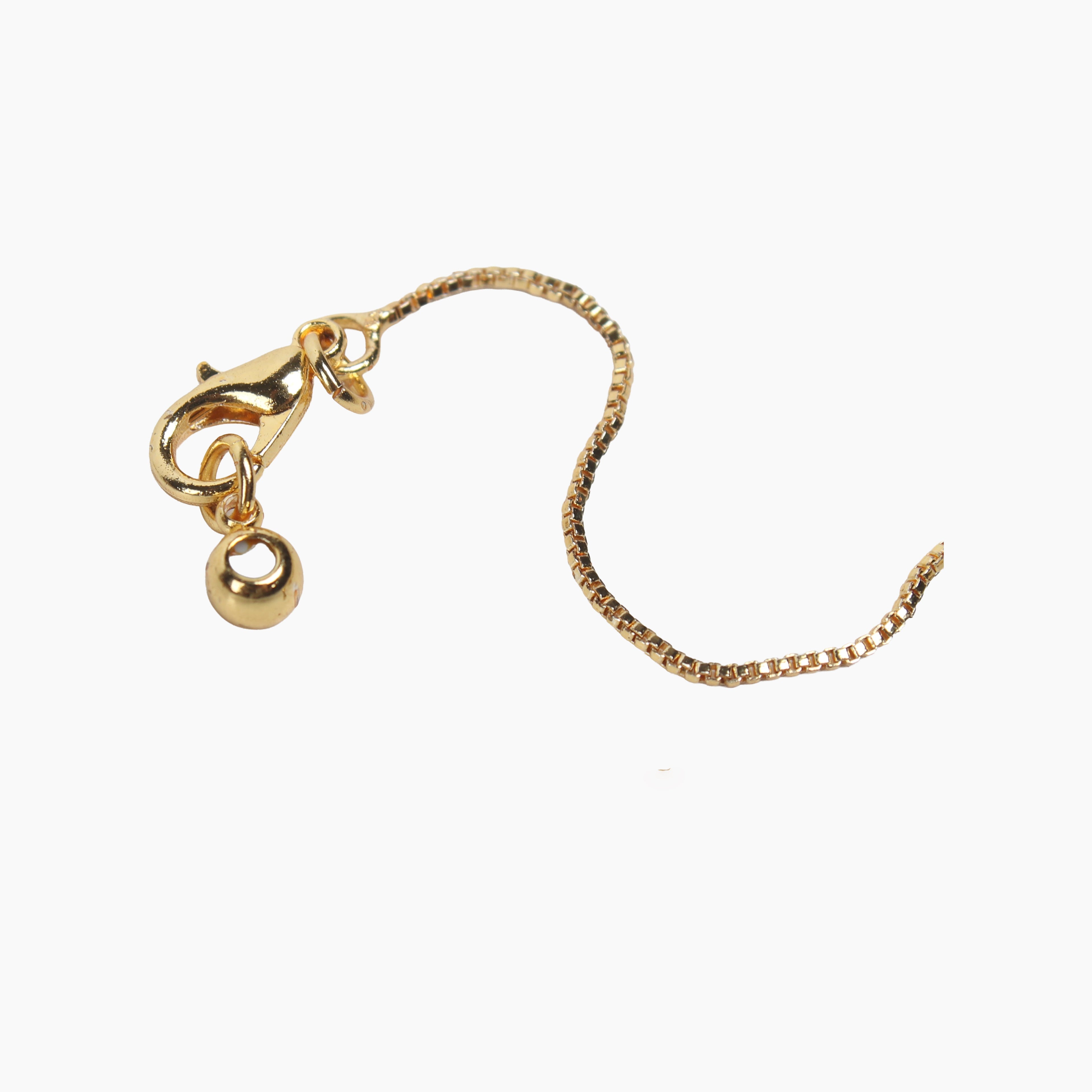 Ready-to-Wear Adjustable Box Chain Bracelet with Slider Clasp - Gold, Approx Thickness 0.8mm Length 19.05cm