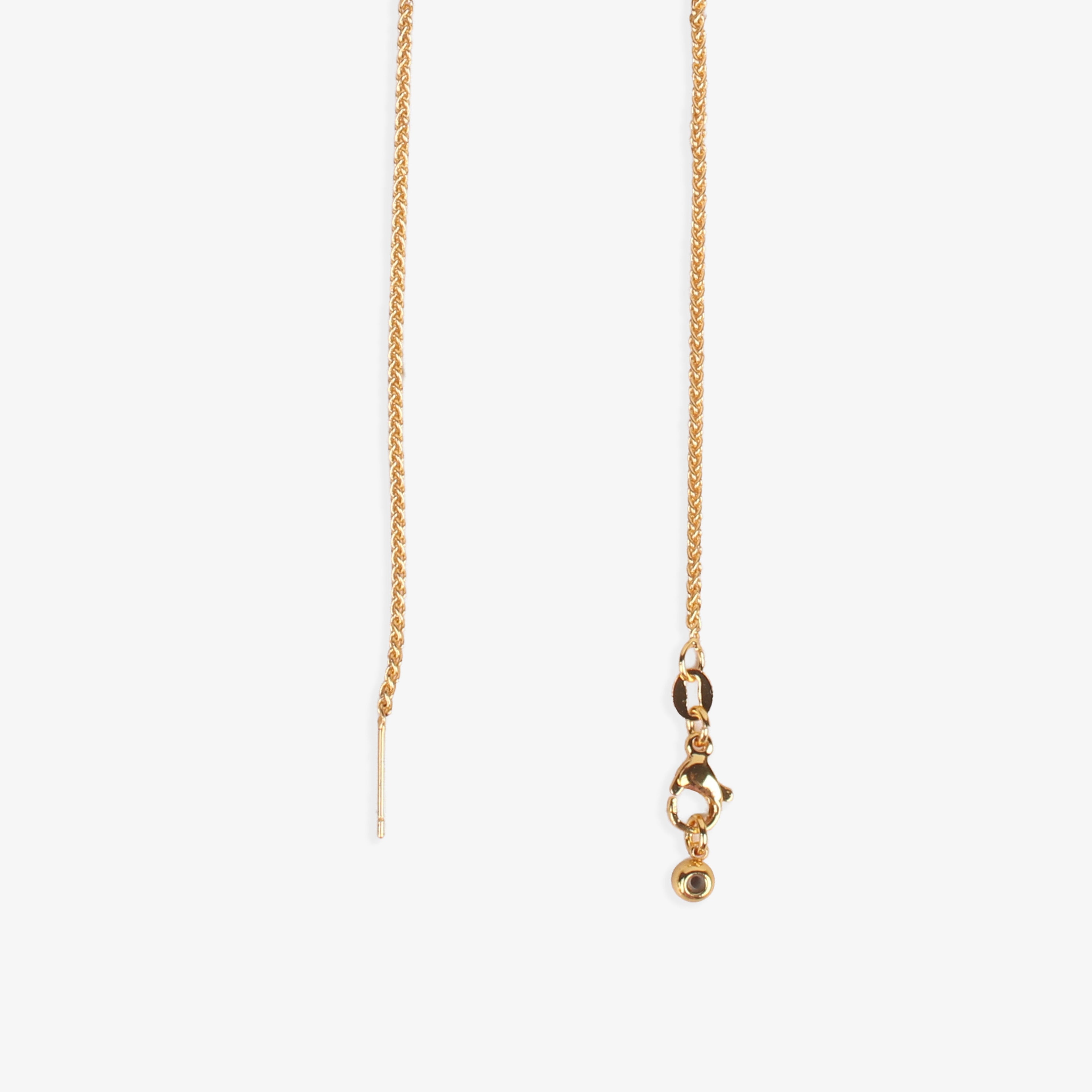 Ready-to-Wear Adjustable Wheat Chain Bracelet with Slider Clasp - Gold, Approx Thickness 1mm Length 19.05cm