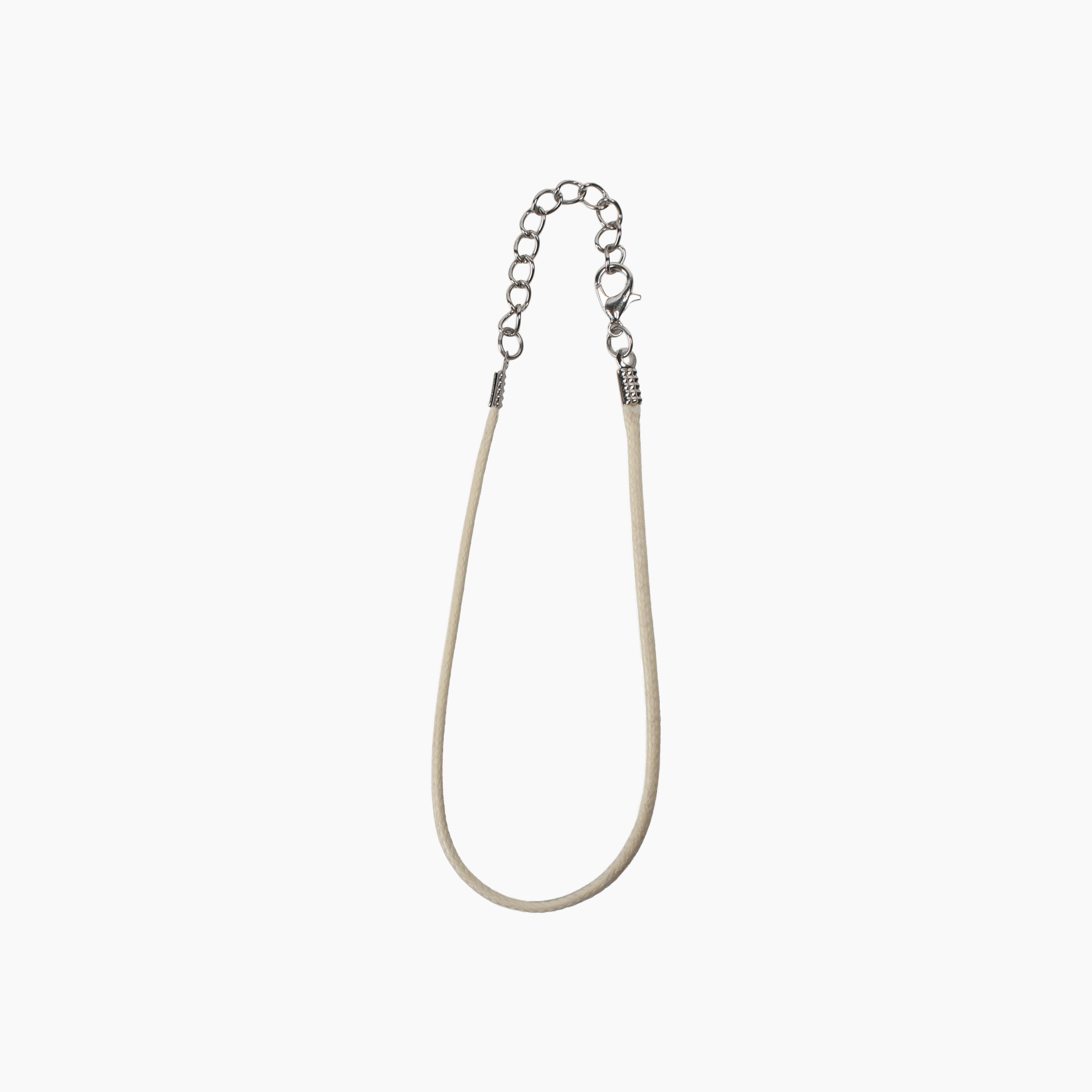 Ready-to-Wear Bracelet Cord With Clasp Beige, Approx Thickness 1.5mm Length 25cm